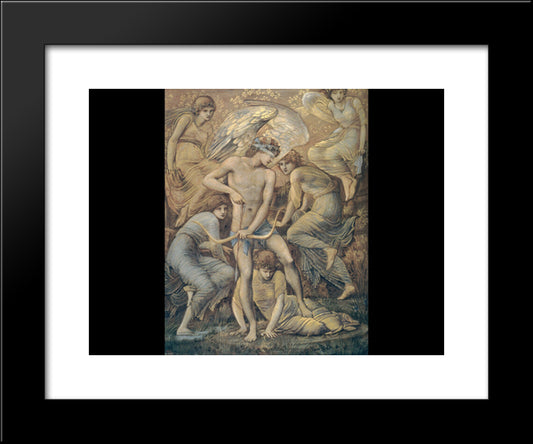 Hunting Fields 20x24 Black Modern Wood Framed Art Print Poster by Burne Jones, Edward