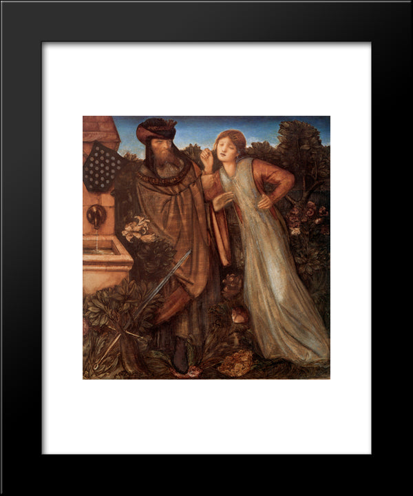 King Mark And La Belle Iseult 20x24 Black Modern Wood Framed Art Print Poster by Burne Jones, Edward