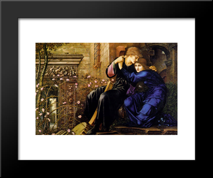 Love Among The Ruins 20x24 Black Modern Wood Framed Art Print Poster by Burne Jones, Edward