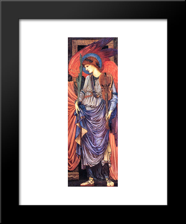 Musical Angels 20x24 Black Modern Wood Framed Art Print Poster by Burne Jones, Edward