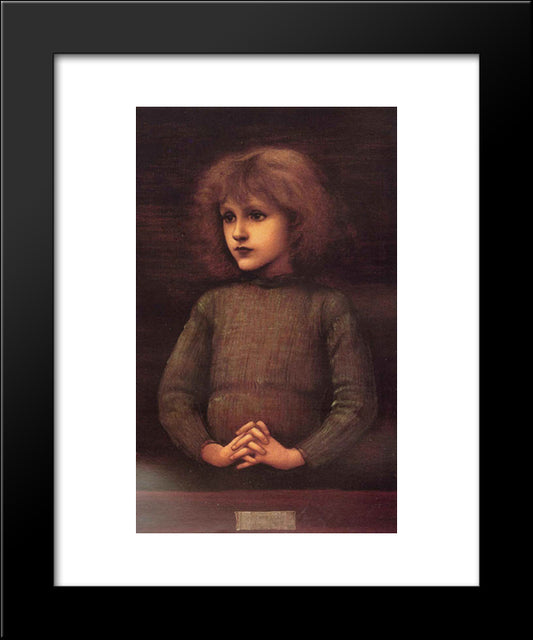 Portrait Of A Young Boy 20x24 Black Modern Wood Framed Art Print Poster by Burne Jones, Edward