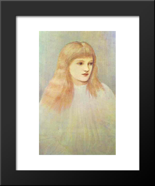 Portrait Of Cecily Horner 20x24 Black Modern Wood Framed Art Print Poster by Burne Jones, Edward