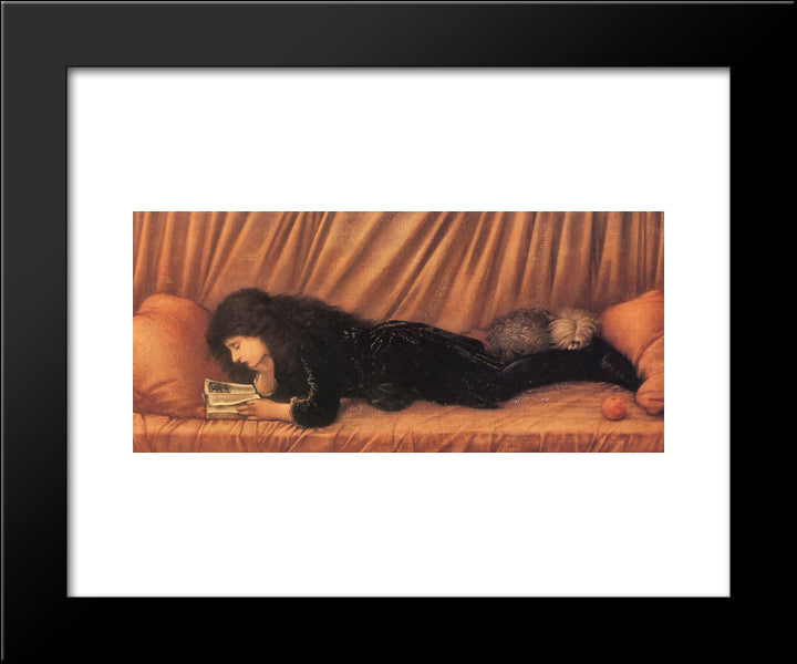 Portrait Of Katie Lewis 20x24 Black Modern Wood Framed Art Print Poster by Burne Jones, Edward