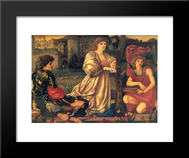 Song Of Love 20x24 Black Modern Wood Framed Art Print Poster by Burne Jones, Edward