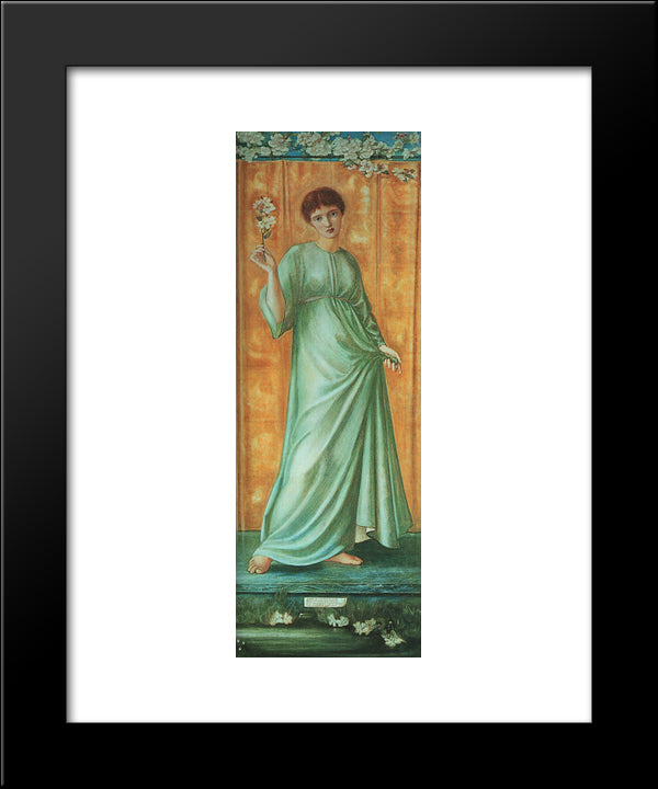 Spring 20x24 Black Modern Wood Framed Art Print Poster by Burne Jones, Edward