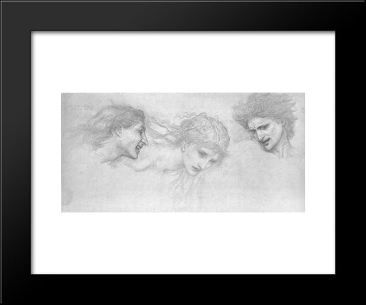 Study For Masque Of Cupid 20x24 Black Modern Wood Framed Art Print Poster by Burne Jones, Edward