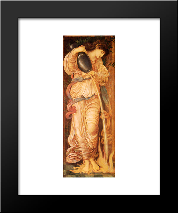 Temperantia 20x24 Black Modern Wood Framed Art Print Poster by Burne Jones, Edward