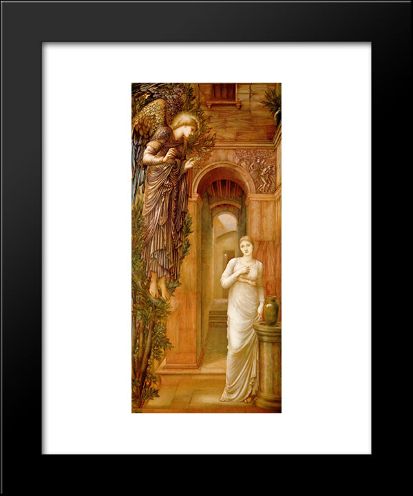 The Annnciation 20x24 Black Modern Wood Framed Art Print Poster by Burne Jones, Edward