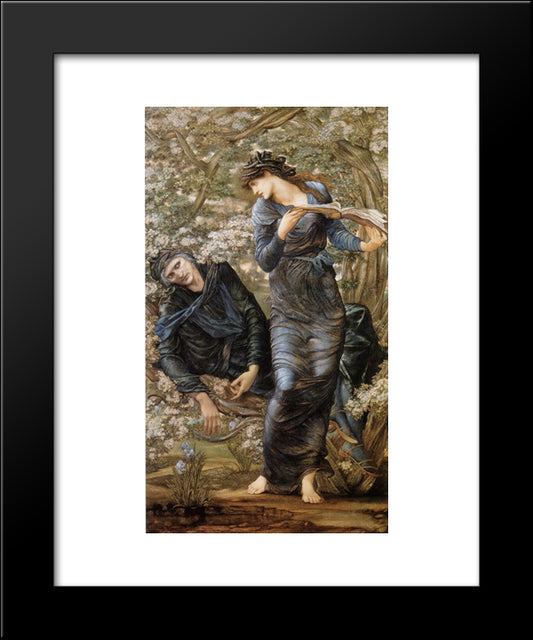 The Beguiling Of Merlin (Merlin And Vivien) 20x24 Black Modern Wood Framed Art Print Poster by Burne Jones, Edward