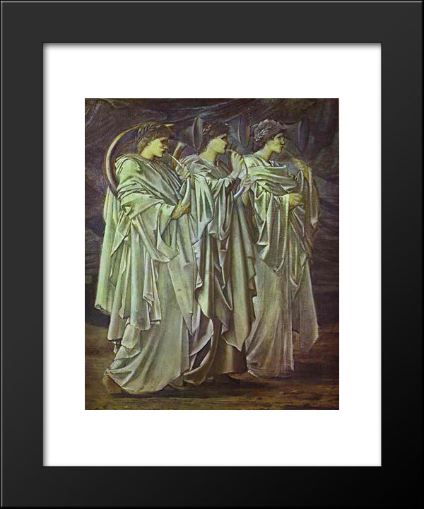 The Challenge In The Wilderness 20x24 Black Modern Wood Framed Art Print Poster by Burne Jones, Edward