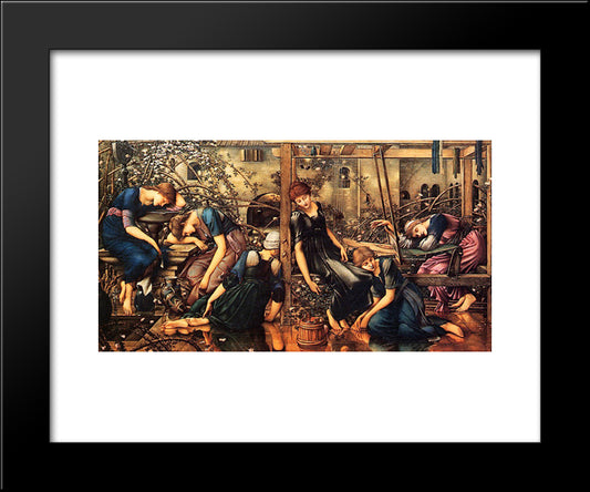 The Garden Court 20x24 Black Modern Wood Framed Art Print Poster by Burne Jones, Edward