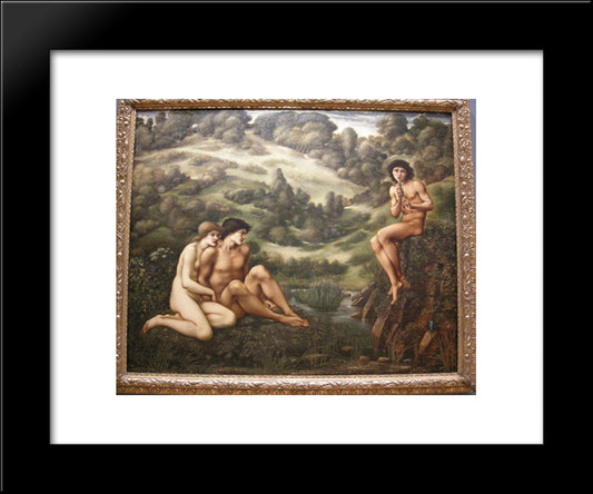 The Garden Of Pan 20x24 Black Modern Wood Framed Art Print Poster by Burne Jones, Edward