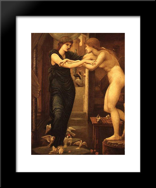 The Godhead Fires, Pygmalion 20x24 Black Modern Wood Framed Art Print Poster by Burne Jones, Edward