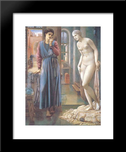 The Hand Refrains, 2Nd Series, Pygmalion 20x24 Black Modern Wood Framed Art Print Poster by Burne Jones, Edward