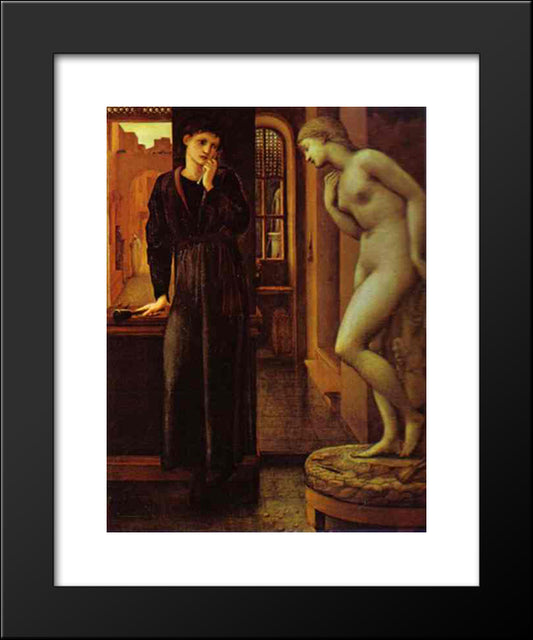 The Hand Refrains. The Pygmalion Series 20x24 Black Modern Wood Framed Art Print Poster by Burne Jones, Edward