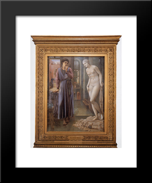 The Hand Refrains 20x24 Black Modern Wood Framed Art Print Poster by Burne Jones, Edward