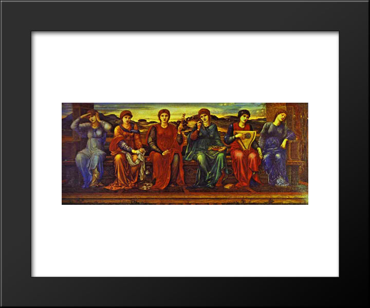 The Hours 20x24 Black Modern Wood Framed Art Print Poster by Burne Jones, Edward