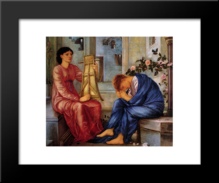 The Lament 20x24 Black Modern Wood Framed Art Print Poster by Burne Jones, Edward