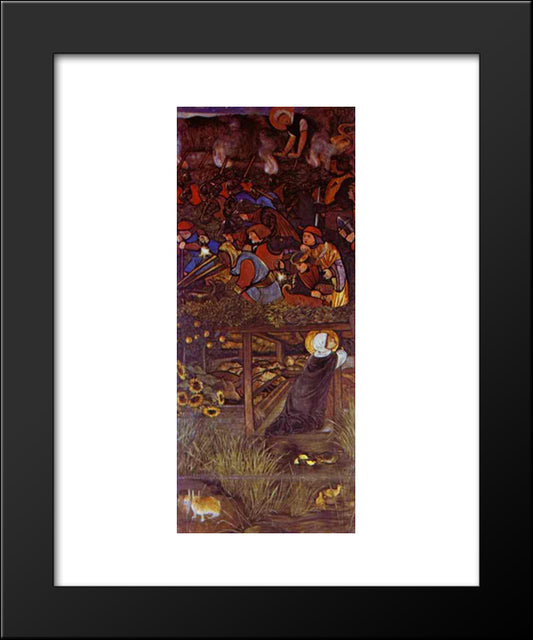 The Legend Of St. Frideswide 20x24 Black Modern Wood Framed Art Print Poster by Burne Jones, Edward