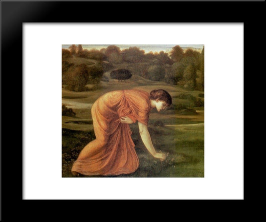 The March Marigold 20x24 Black Modern Wood Framed Art Print Poster by Burne Jones, Edward