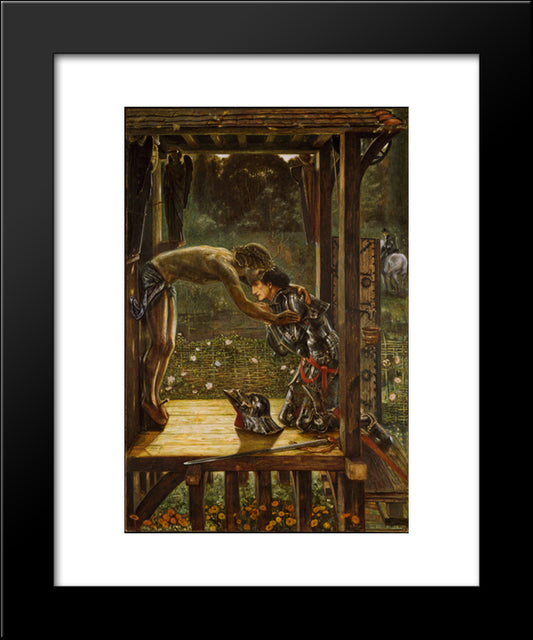 The Merciful Knight 20x24 Black Modern Wood Framed Art Print Poster by Burne Jones, Edward