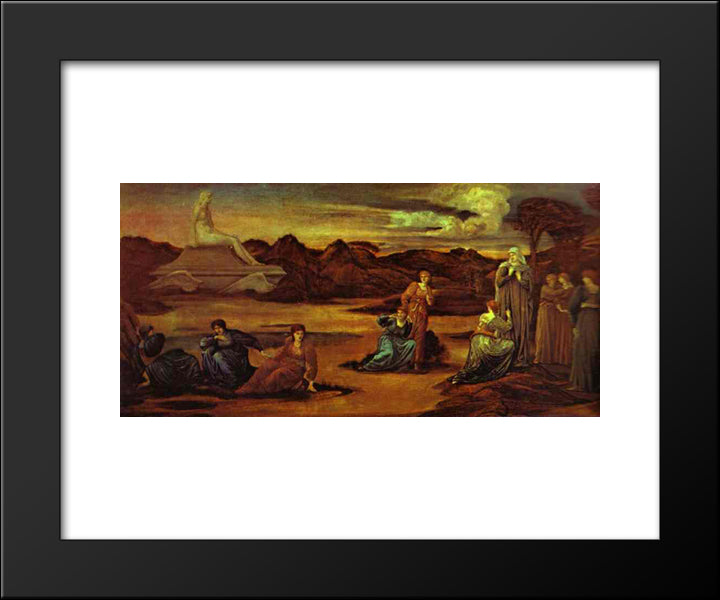 The Passing Of Venus 20x24 Black Modern Wood Framed Art Print Poster by Burne Jones, Edward