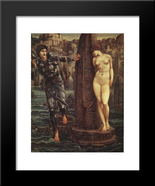 The Rock Of Doom 20x24 Black Modern Wood Framed Art Print Poster by Burne Jones, Edward