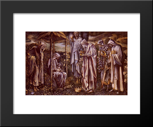 The Star Of Bethlehem 20x24 Black Modern Wood Framed Art Print Poster by Burne Jones, Edward