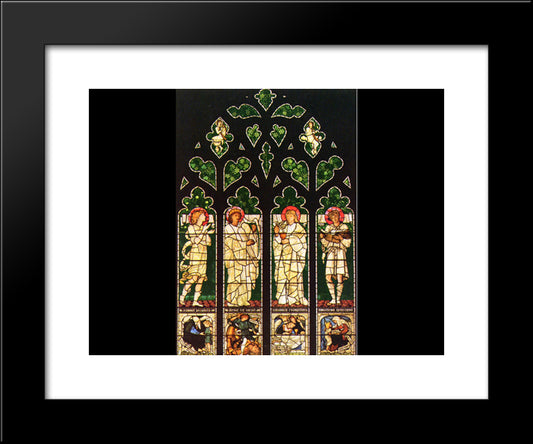 The Vyner Memorial Window 20x24 Black Modern Wood Framed Art Print Poster by Burne Jones, Edward