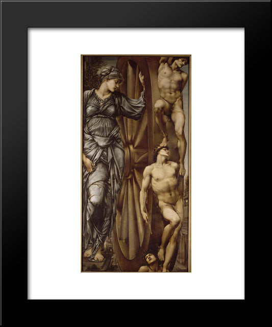 The Wheel Of Fortune 20x24 Black Modern Wood Framed Art Print Poster by Burne Jones, Edward