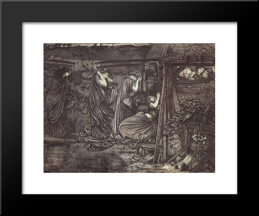 The Wise And Foolish Virgins 20x24 Black Modern Wood Framed Art Print Poster by Burne Jones, Edward