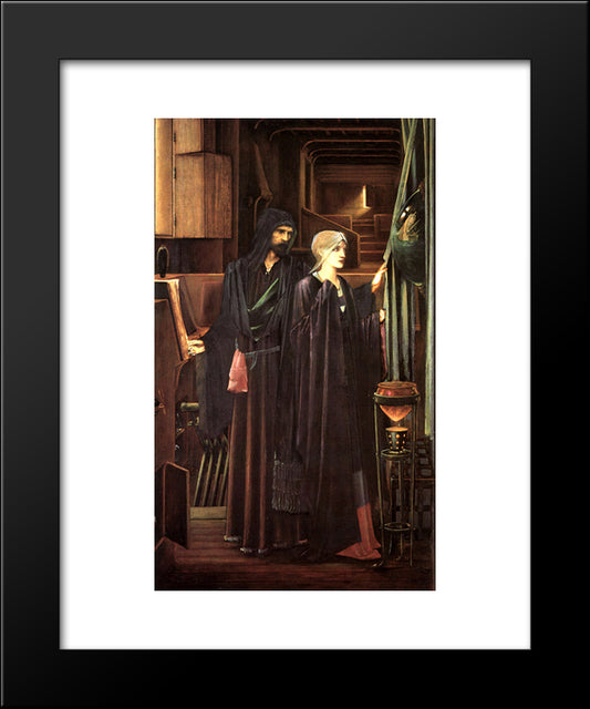 The Wizard 20x24 Black Modern Wood Framed Art Print Poster by Burne Jones, Edward