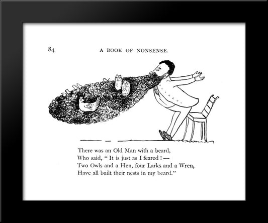 A Book Of Nonsense 20x24 Black Modern Wood Framed Art Print Poster by Lear, Edward