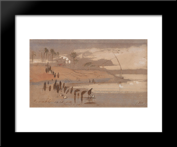 Howatke 20x24 Black Modern Wood Framed Art Print Poster by Lear, Edward