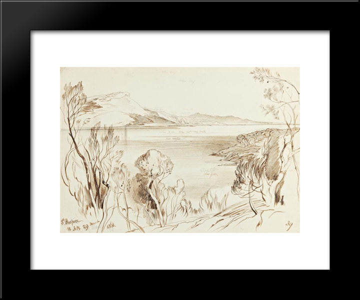 St. Hospice 20x24 Black Modern Wood Framed Art Print Poster by Lear, Edward