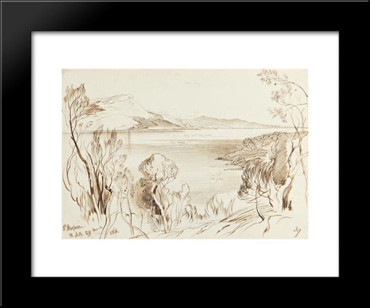 St. Hospice 20x24 Black Modern Wood Framed Art Print Poster by Lear, Edward