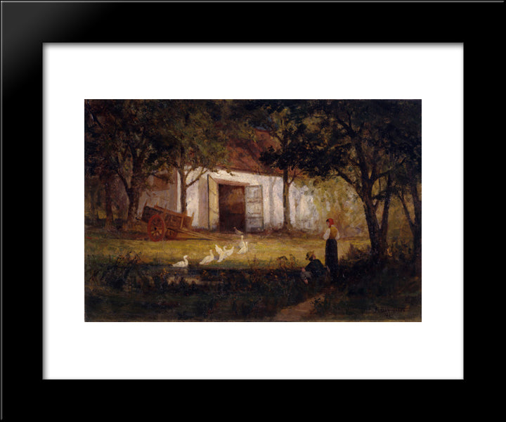 After The Bath 20x24 Black Modern Wood Framed Art Print Poster by Bannister, Edward Mitchell
