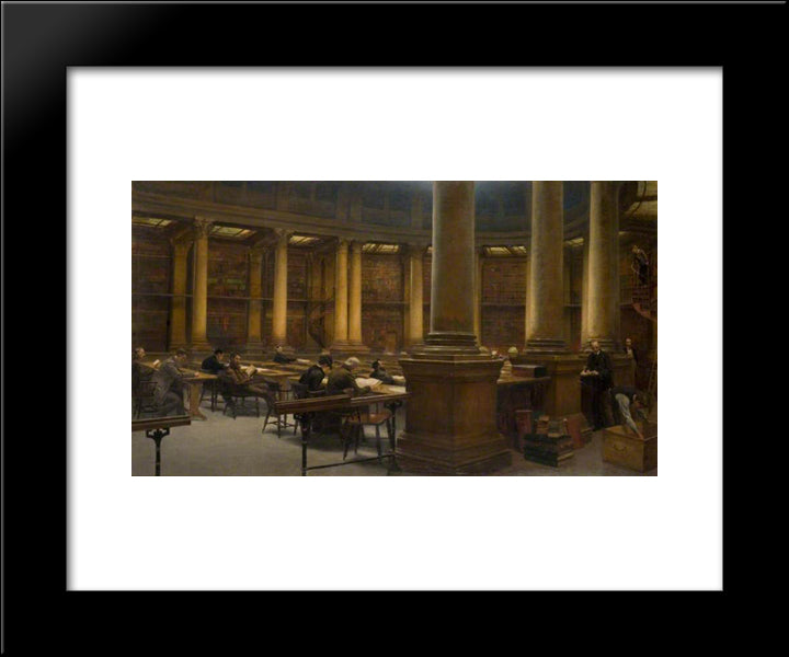 Birmingham Reference Library, The Reading Room 20x24 Black Modern Wood Framed Art Print Poster by Taylor, Edward R.