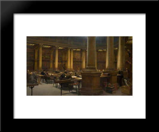 Birmingham Reference Library, The Reading Room 20x24 Black Modern Wood Framed Art Print Poster by Taylor, Edward R.