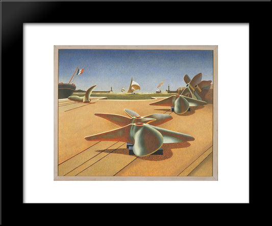 Bronze Ballet 20x24 Black Modern Wood Framed Art Print Poster by Wadsworth, Edward