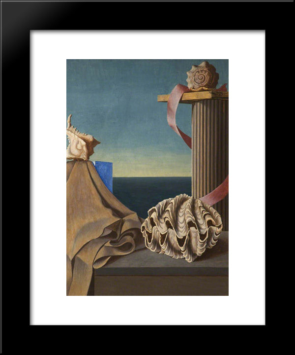 Coquillages 20x24 Black Modern Wood Framed Art Print Poster by Wadsworth, Edward