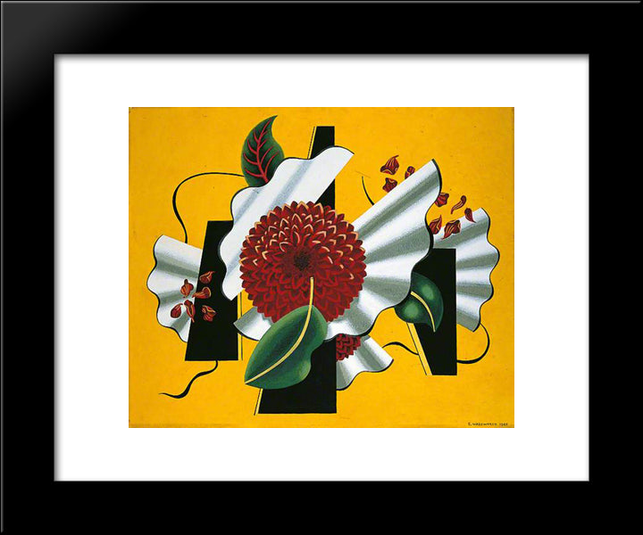 Dahlia 20x24 Black Modern Wood Framed Art Print Poster by Wadsworth, Edward