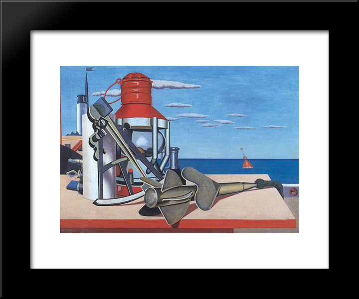 Faithful Servants (Marine) 20x24 Black Modern Wood Framed Art Print Poster by Wadsworth, Edward