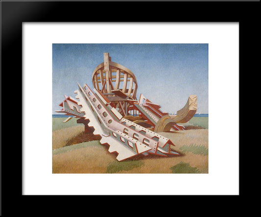 Light Sections 20x24 Black Modern Wood Framed Art Print Poster by Wadsworth, Edward