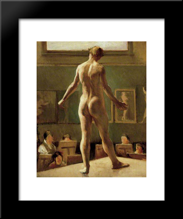 Male Figure Standing 20x24 Black Modern Wood Framed Art Print Poster by Wadsworth, Edward