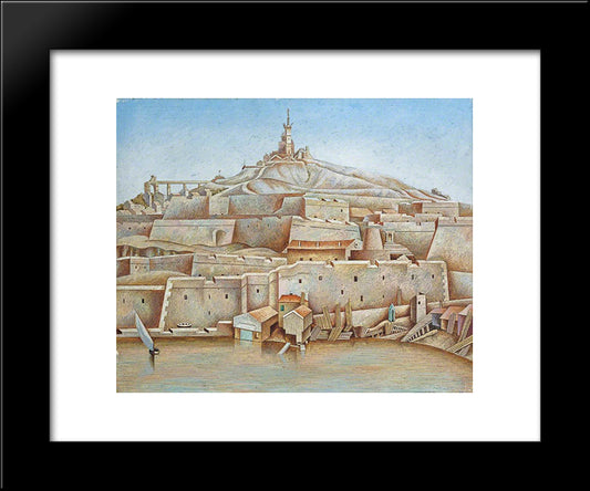 Marseilles, France 20x24 Black Modern Wood Framed Art Print Poster by Wadsworth, Edward