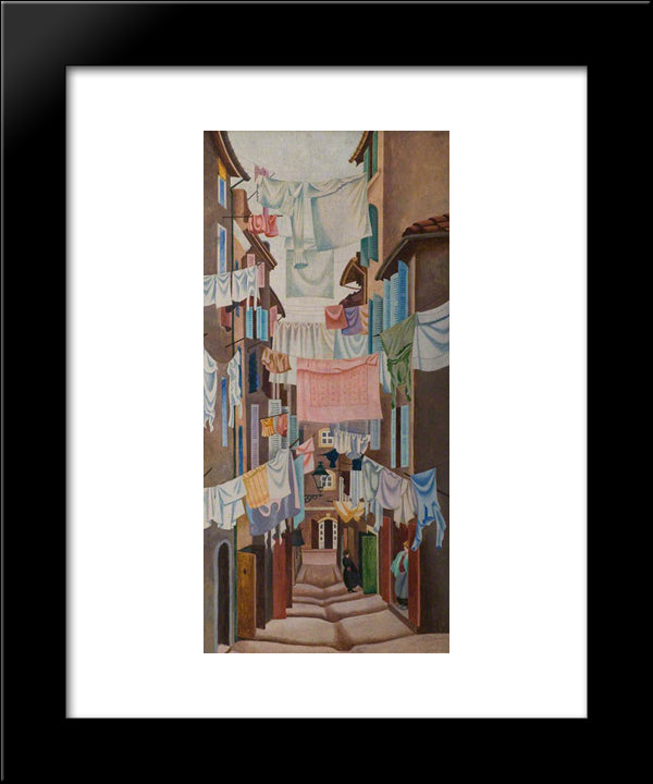 Rue Fontaine De Caylus, Marseilles, France 20x24 Black Modern Wood Framed Art Print Poster by Wadsworth, Edward