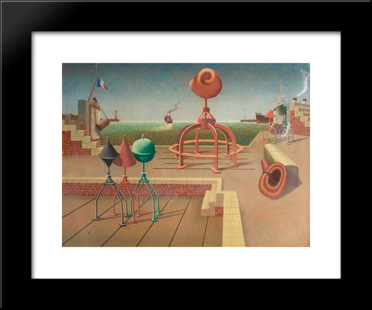 Satellitium 20x24 Black Modern Wood Framed Art Print Poster by Wadsworth, Edward