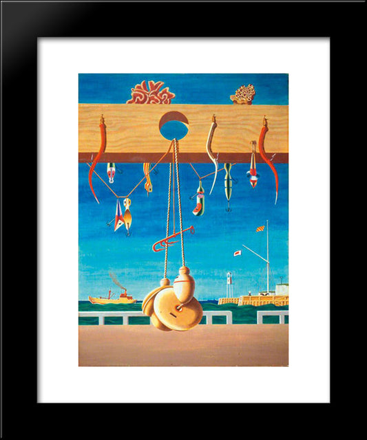 The First Of The Ebb, The Sailor And The Sea 20x24 Black Modern Wood Framed Art Print Poster by Wadsworth, Edward
