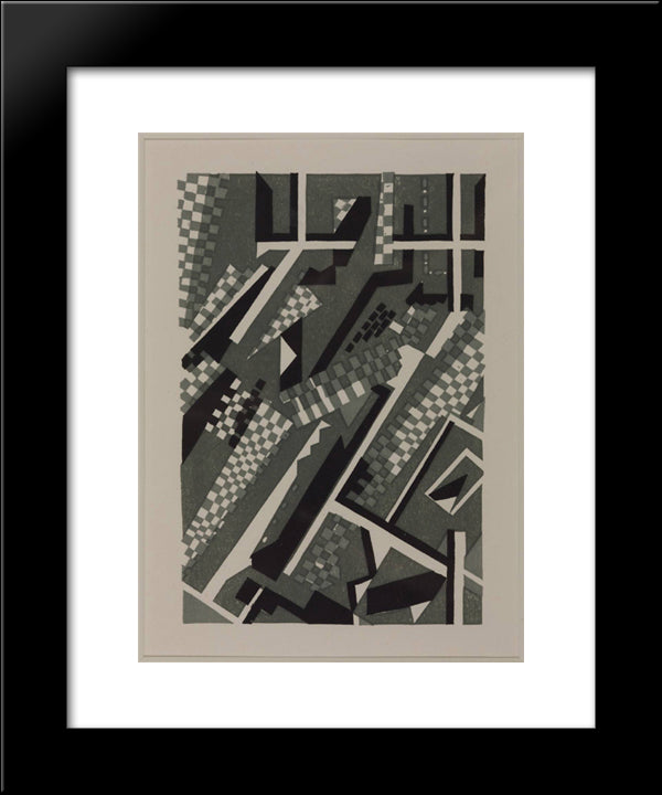 The Open Window 20x24 Black Modern Wood Framed Art Print Poster by Wadsworth, Edward
